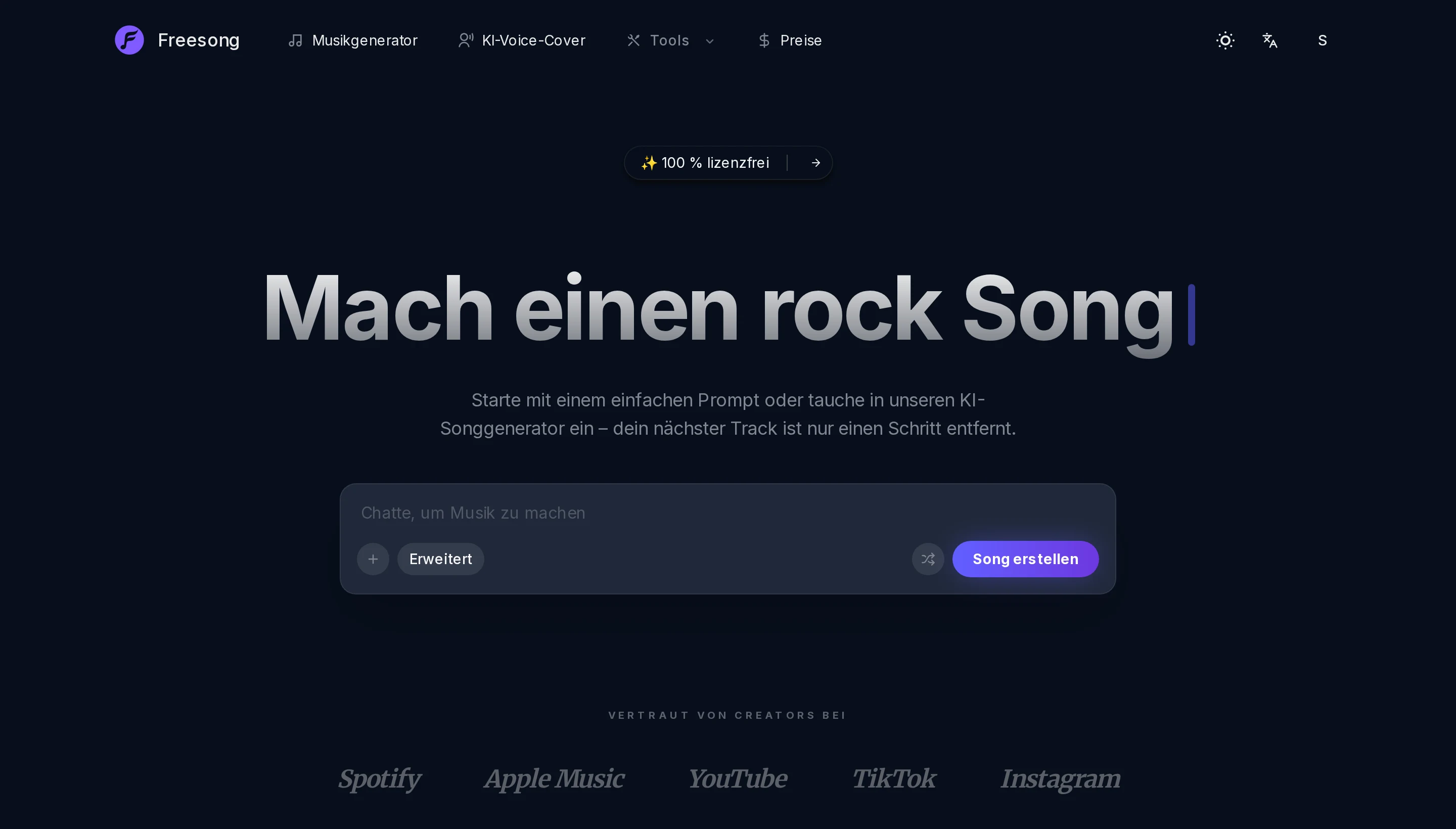 Komplette Songs, keine 8-Sekunden-Clips