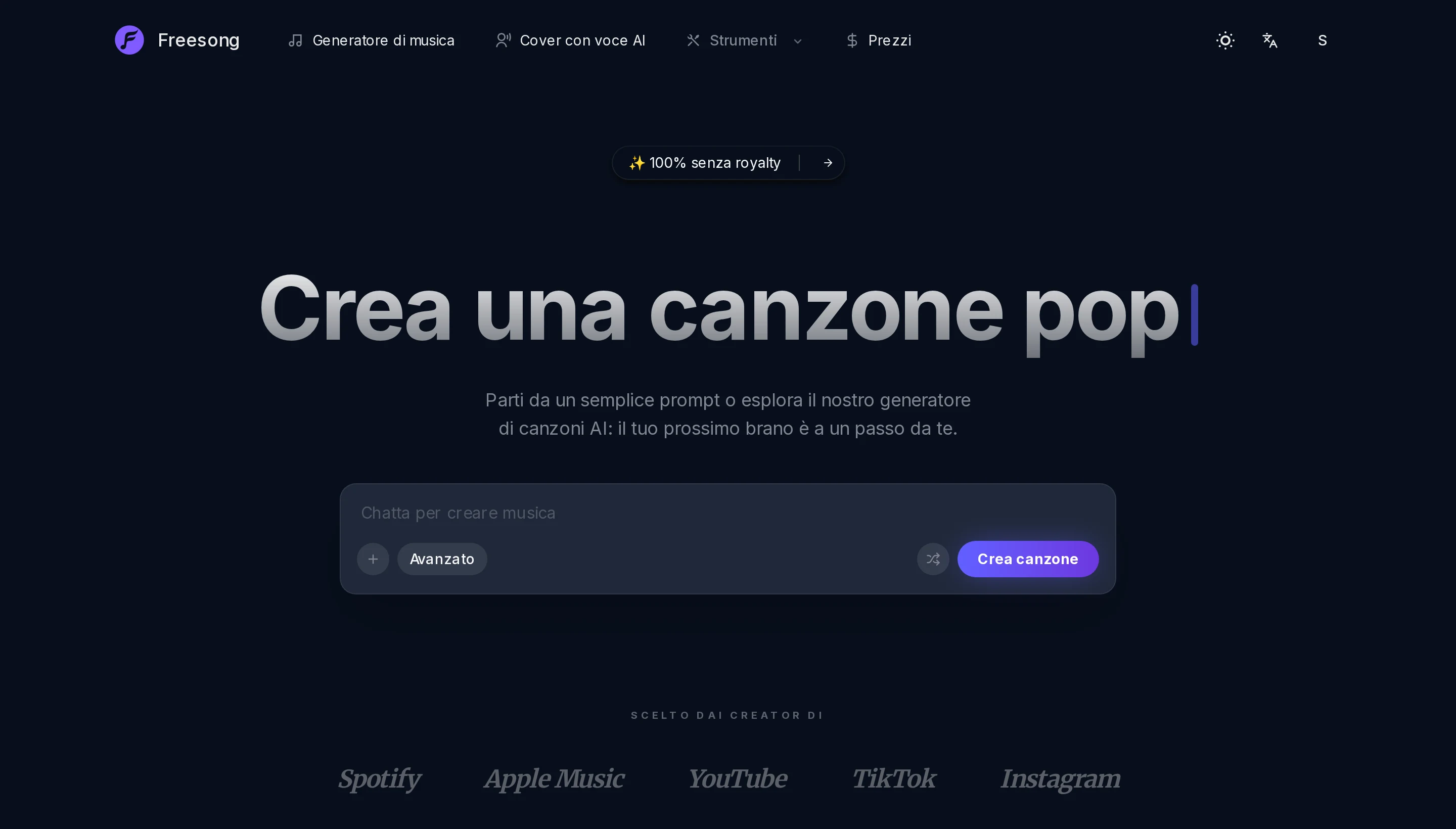 Canzoni complete, non clip di 8 secondi